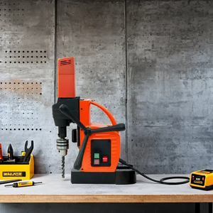 Potente taladro de asiento magnético con carga inalámbrica integrada