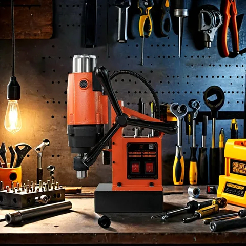 Taladro magnético manual con rango de perforación de 16mm, perforadora de núcleo magnético de 220V