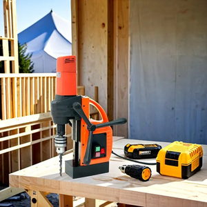 Taladro electromagnético industrial compacto con engranaje de velocidad ajustable