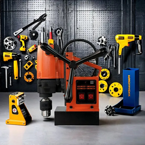 Perforadora portátil pequeña, asiento electromagnético de clase Industrial, Metal, fuerte velocidad ajustable, máquina perforadora de núcleo magnético, 240V
