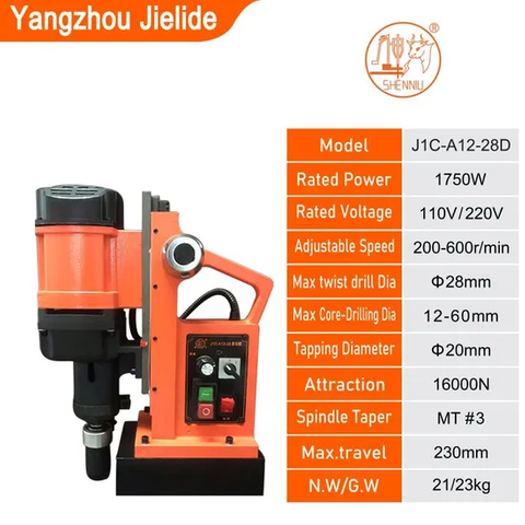 Taladro magnético industrial para fabricación de metales pesados