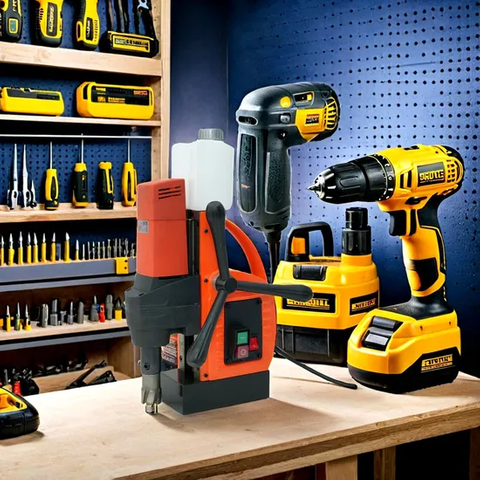 Potente taladro de asiento magnético multifuncional para tareas de precisión