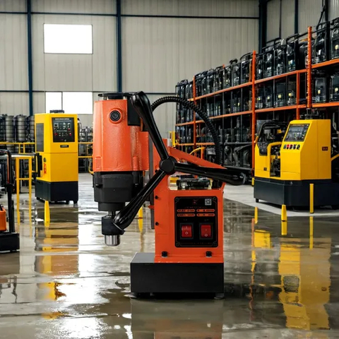 Taladro magnético industrial de 220 V con broca helicoidal de precisión