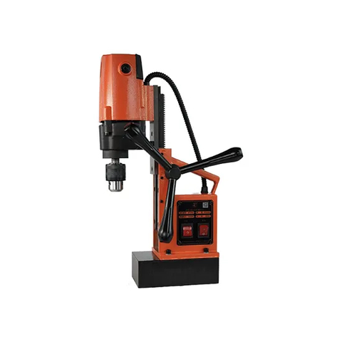 Taladro magnético versátil con recorrido máximo de 145 mm, colorido naranja, azul y verde