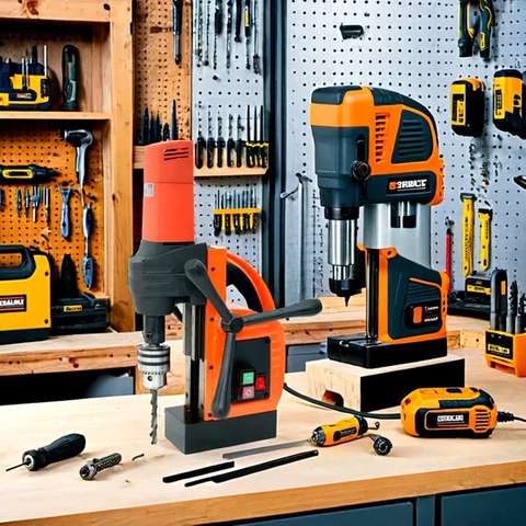 Perforadora pequeña portátil con asiento electromagnético de clase Industrial de alta potencia con engranaje de regulación de velocidad como componente central