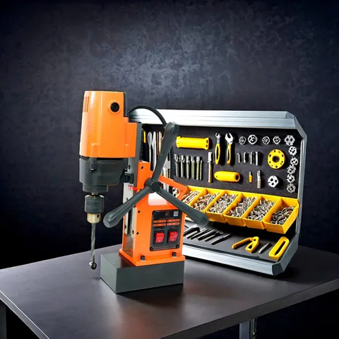 Máquina de ingeniería de taladro magnético, máquina perforadora de placa de absorción automática, taladro de asiento magnético pequeño